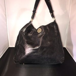 Leather Tory Burch bucket bag